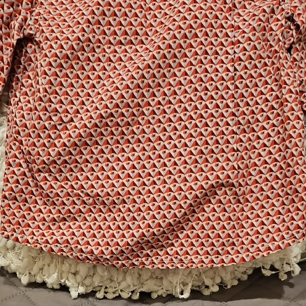 Next Boys Red and White Patterned Button Down Shirt